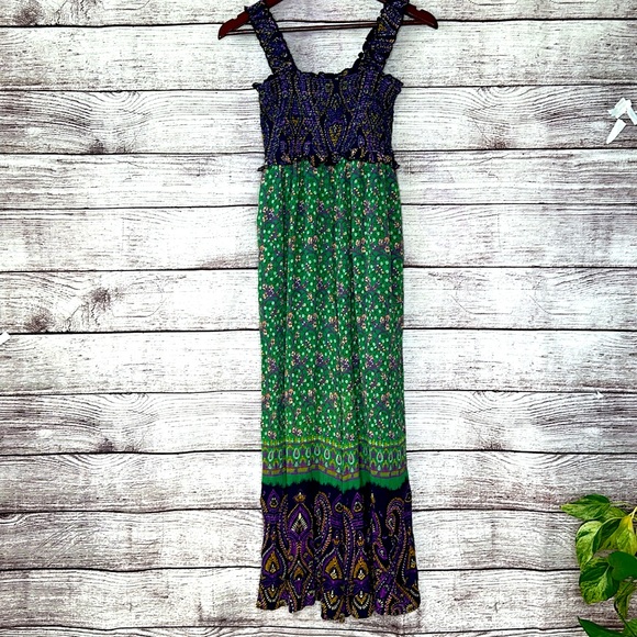 URBAN OUTFITTERS | Culotte Boho Printed Smocked Jumpsuit S - Picture 6 of 12